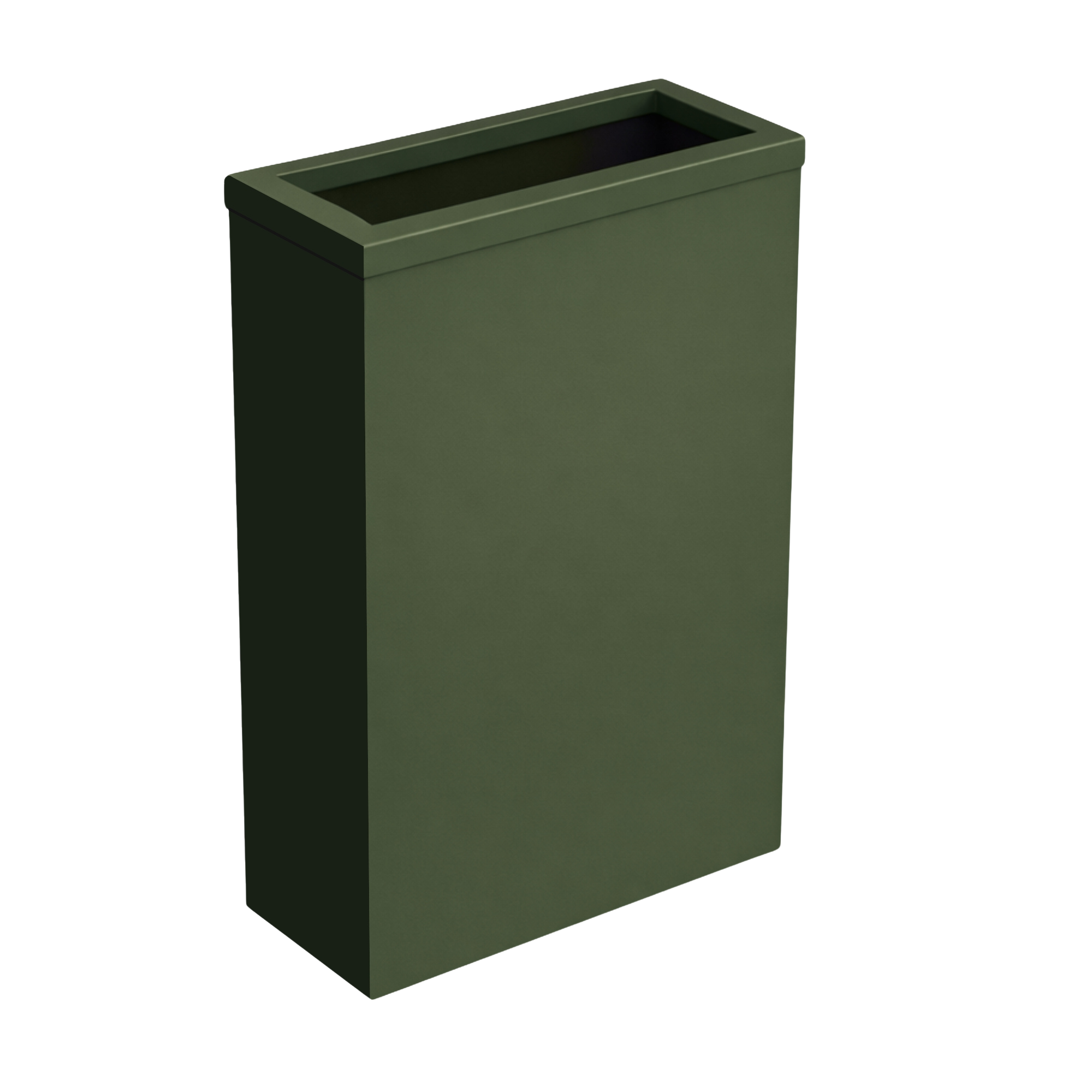 Steel waste bin with frame