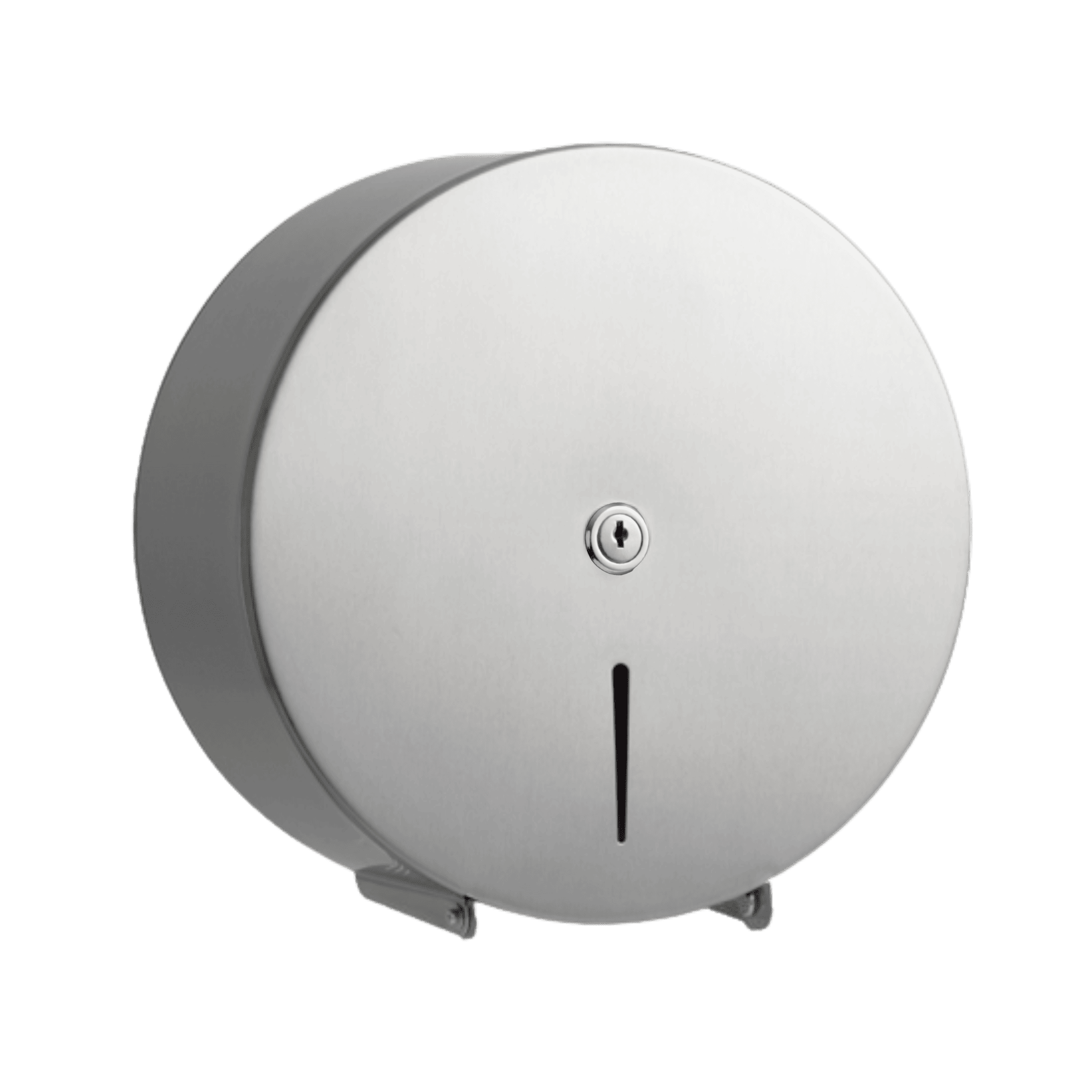 Jumbo toilet roll dispenser in steel