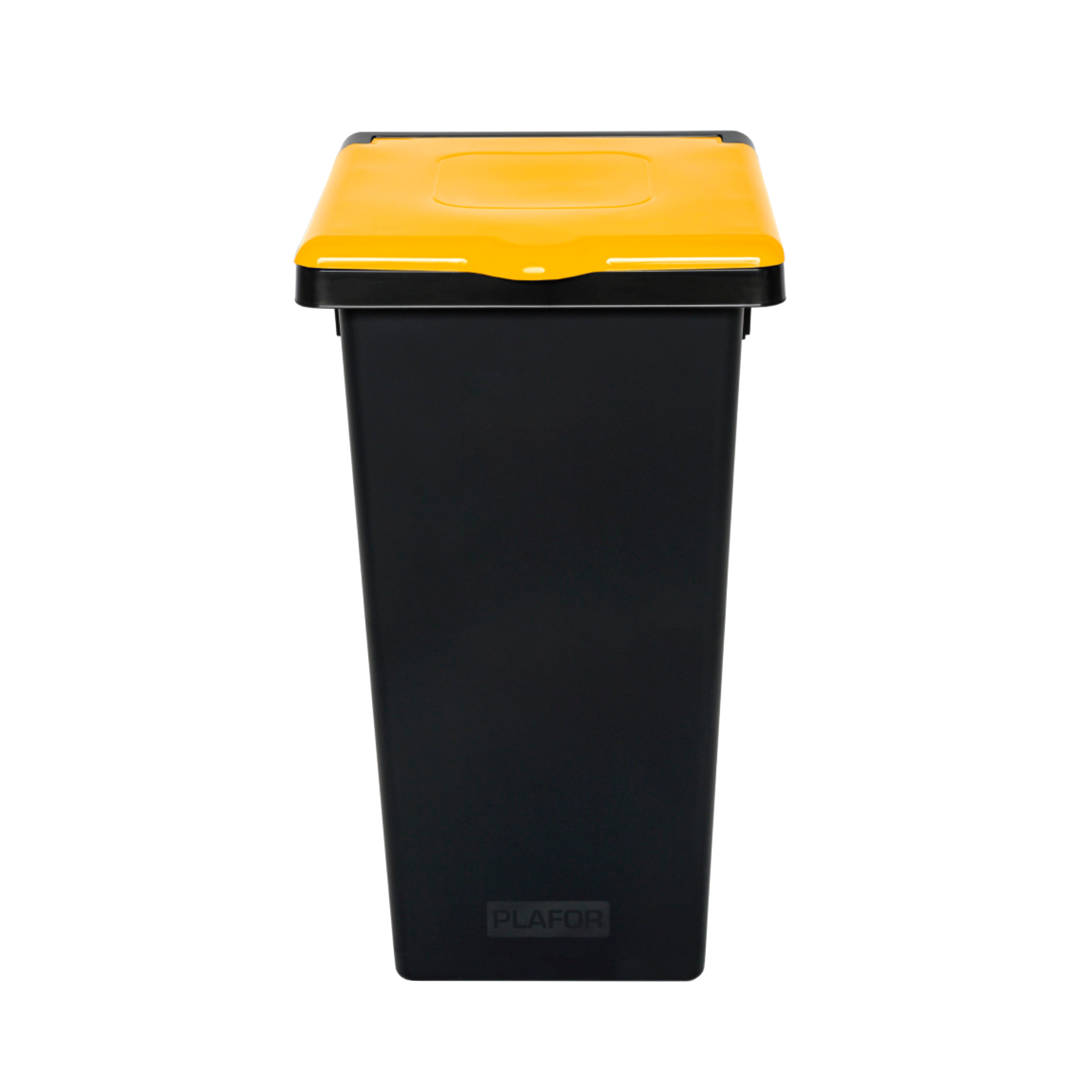 Style affaldsspand med gul/orange låg, 53 liter – elegant og funktionel affaldssortering, hvor låget kan åbnes og lukkes 